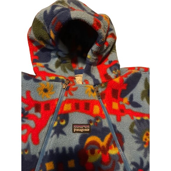 Patagonia Baby 3M Fleece Hooded Bunting Suit Owl Print Bird Print One-Piece - Picture 2 of 14
